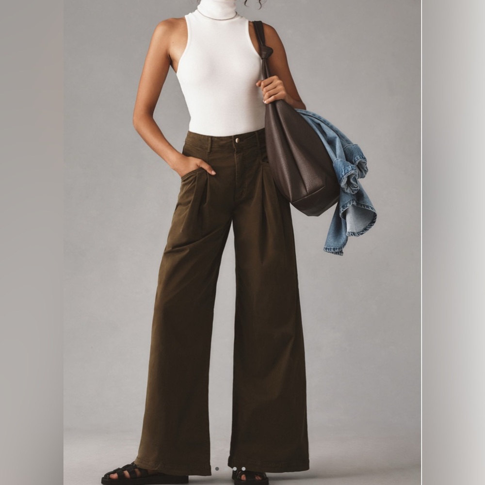 Maeve Brown Wide Leg Pants